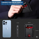 Carteira Slim Masculina com Estojo de Alumínio de Acesso Rápido, Proteção RFID e Clipe para Dinheiro (Somete HOJE!)🔥